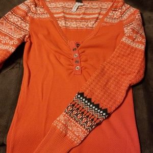 We the free orange small sweater